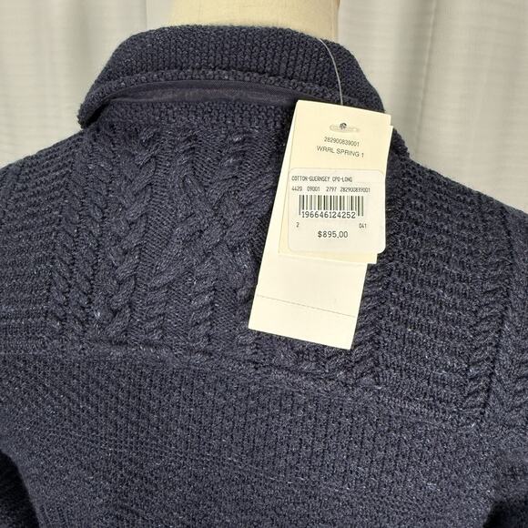 RRL Ralph Lauren Double RL Wool Cotton Belted Sweater Dress Size 2 S Blue $895 - Picture 7 of 12